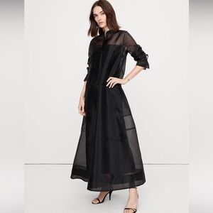 Banana Republic Organza Maxi Shirt Dress, NWOT